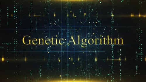 Genetic Algorithm Word On Technology Background