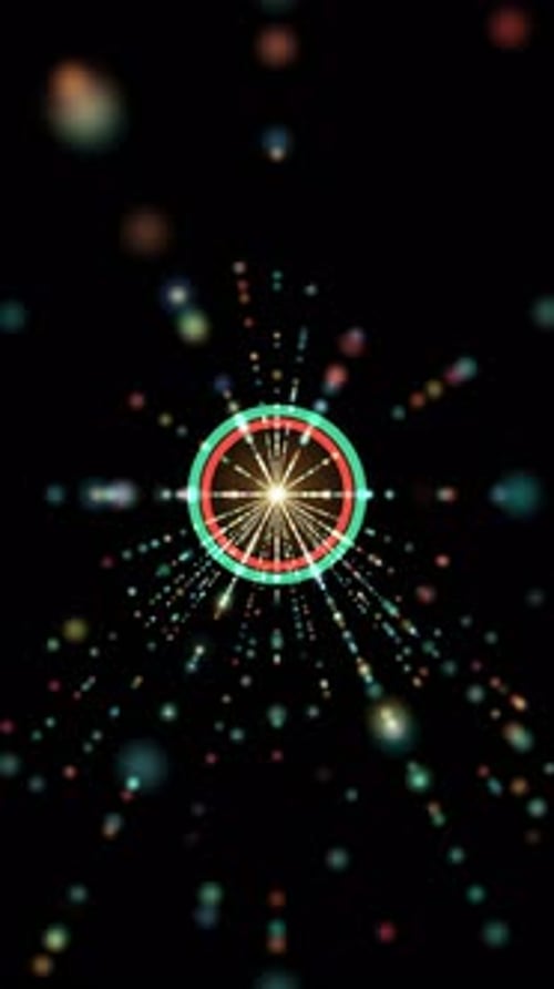 Abstract Retro Circle Particle Tunnel Loop