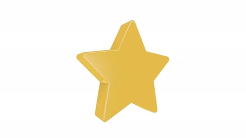 Rotating Golden Star 3D Animation