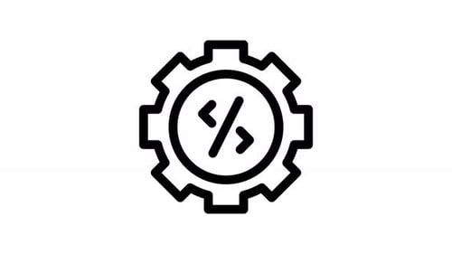 gear line icon animation