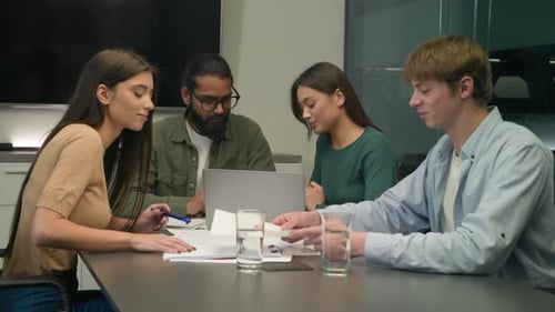 Multiethnic Diverse Business Partners Male Female Colleagues Office Coworkers Team Men Women at