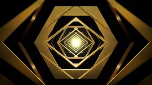 Fond Art Déco Géométrique Doré de Luxe