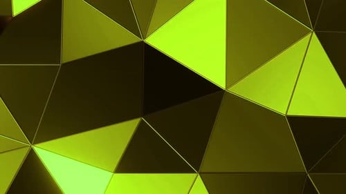 Vibrant green triangular geometric pattern background
