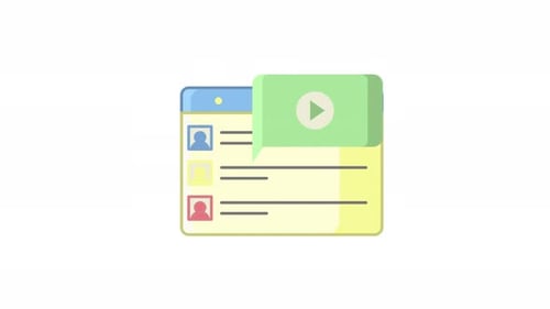 Videokonferenz für Unternehmensikonen-Animation, Bewegungsgrafik