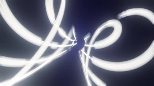 Blue Background With White Glowing Lines