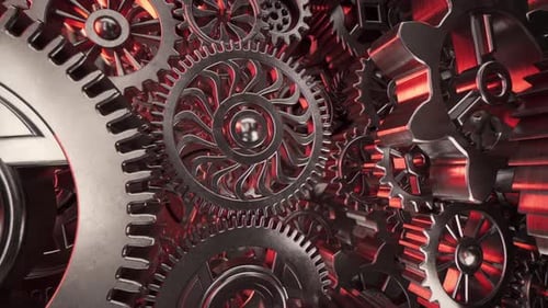 Gears 3D Mechanical Background 1