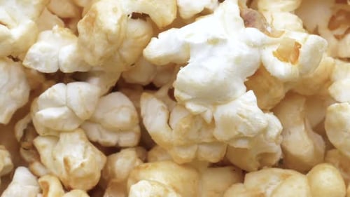 Extreme Close Up Popcorn Rotating