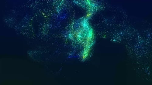 Fluxo de partículas brilhantes