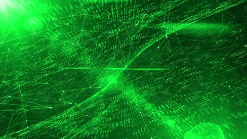 Technology Plexus Network Background Green V4