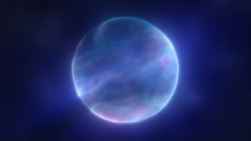 Abstract Glowing Sphere Energy Orb Motion Background