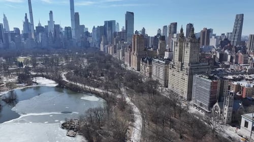 Central Park At Manhattan In New York United States.