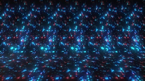 Carrés brillants et scintillants sur fond moderne