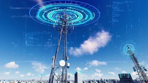 Futuristic 5G Communication Network with Digital Data Overlays