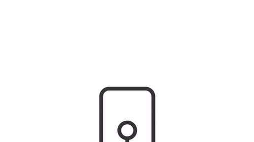 Animated Phone Password Linear Icon