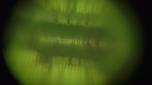 Código sendo gerado por meio de uma perspectiva divertida de realidade virtual slash fisheye