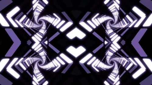 Dynamic futuristic tunnel with glowing lights, abstract motion