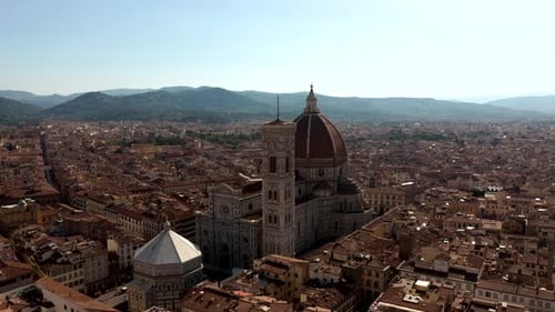 Aerial Shot - Florence Cathedral - Duomo di Firenze - Italy