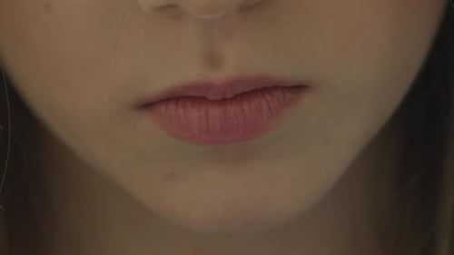 Woman Chewing Close Up