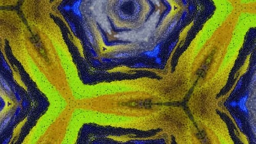 Dynamic Abstract Kaleidoscope with Grainy Texture