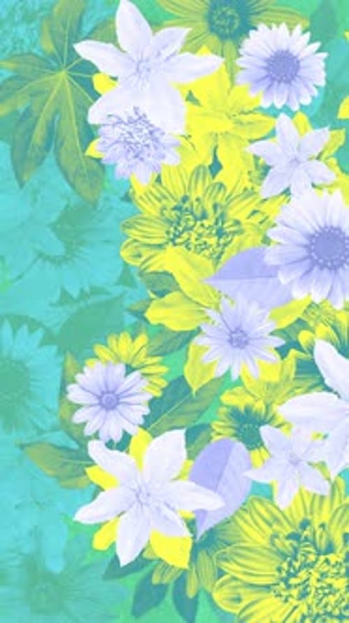 Animated Floral Background Loop for Vertical Videos