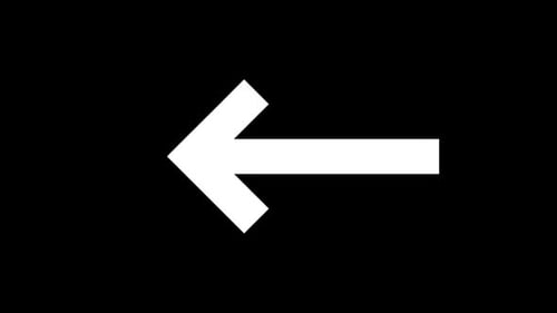 Stanza Collection: Left arrow flickers before scaling up to reveal the screen