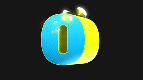 Retro 3D Letter O Spinning Intro