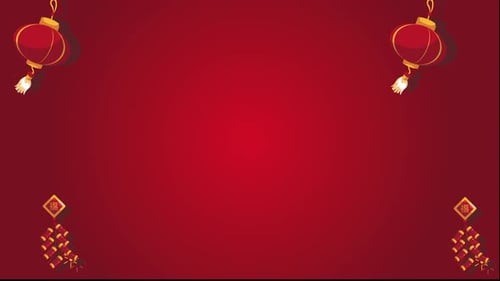 Animated Chinese New Year Festive Lanterns Background