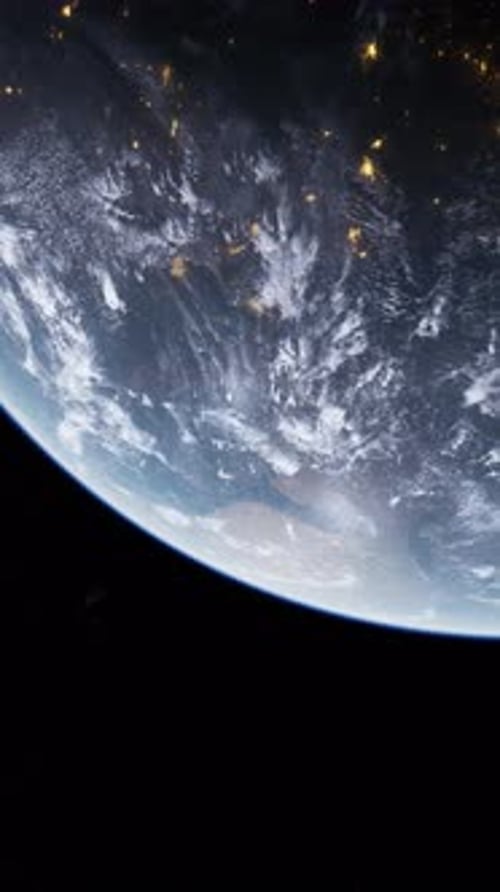 Earth Viewed From Space at Night