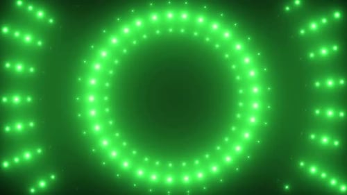 Vibrant Green Abstract Background with Glowing Lights