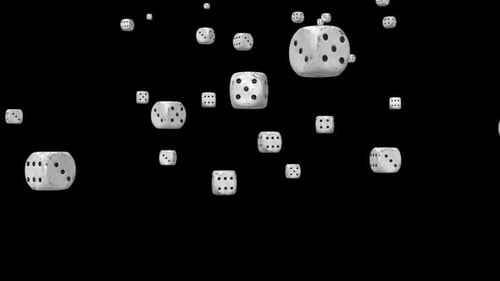 Falling 3D Dice Background Animation
