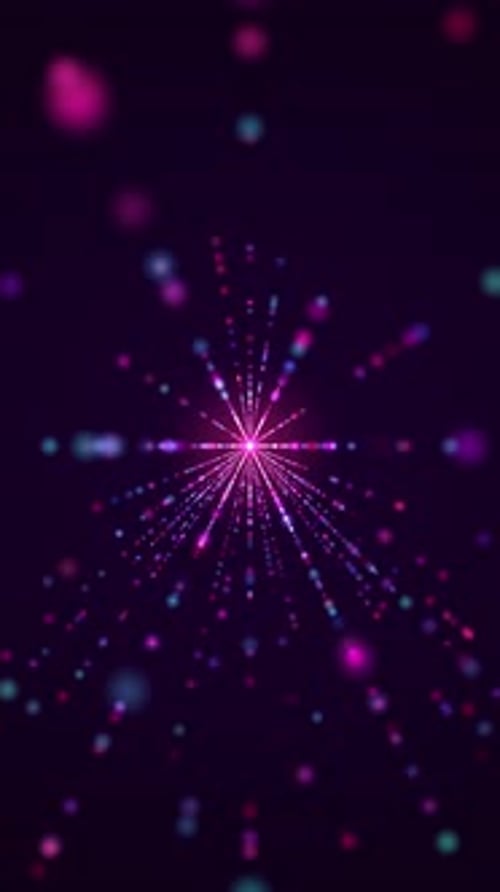 Boucle de tunnel à particules rétro abstraite