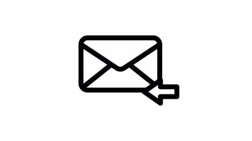 Email Receive Message Flat Outline Icon Animation