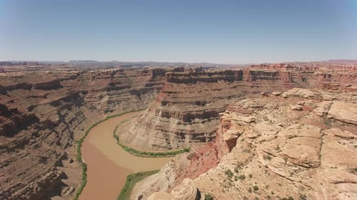 Canyonlands national park Utah aerial view of majestic rock formations and desert landscape