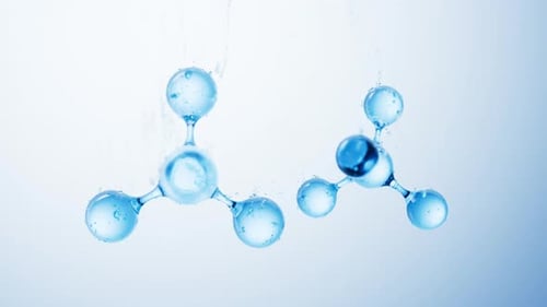 Animated Water Molecule Structure for Science and Health Concepts