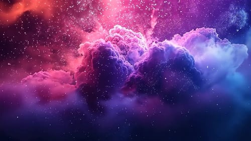 Kosmische Wolkenformationen, lebendige Nebel, Himmelsszene