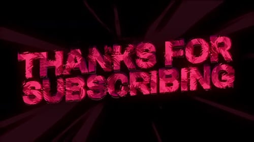 Thanks For Subscribing Distorted Title With Shake Line Background
