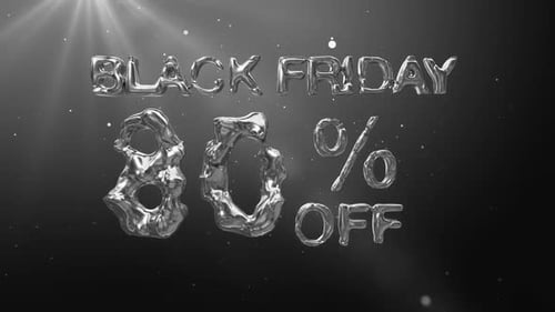 Black Friday 80% Off Fluid Metallic Text Reveal