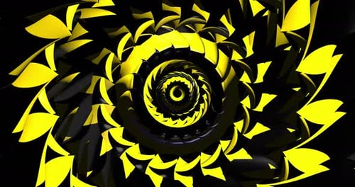 3D VJ Abstract Rotating Tunnel Background 4K 017