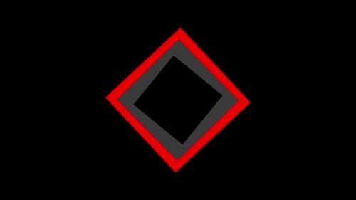 Geometric Rotating Square Outline Reveal