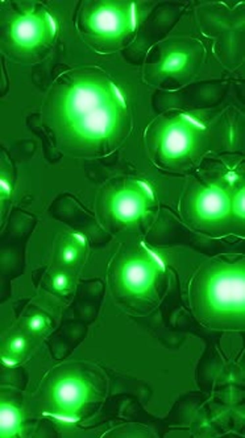 Lavalamp Green Liquid Blobs