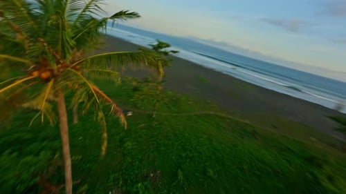 Tropical Island Beach View at Sunrise