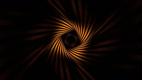 Orange Striped Spiral Hypnotic Tunnel Background Vj Loop In 4K