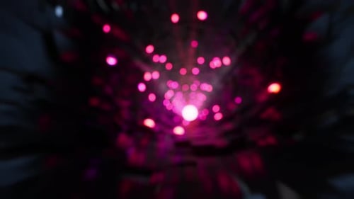 Magic light bokeh flying Tunnel