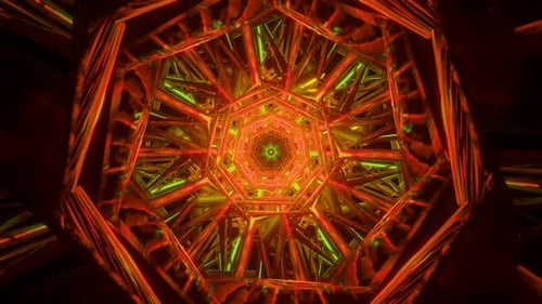 VJ Loop with Hypnotic Multicolor Psychedelic Visuals