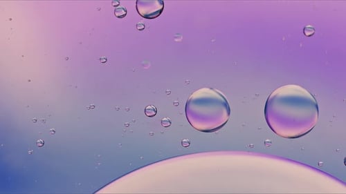 Abstract Bubbles Floating with Colorful Backdrop