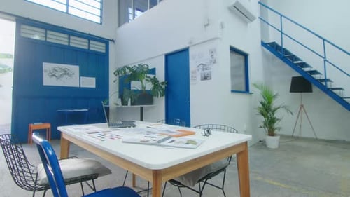 Interior of Office Workplace in Architecture Firm