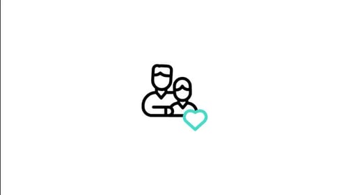 Minimalist Line Art Family Love Icon Animation
