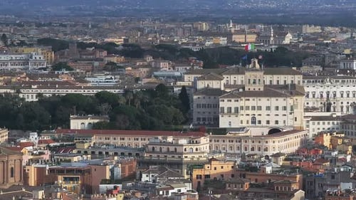 Beautiful Aerial View of the Rome City From Above Italy