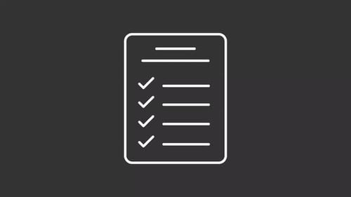 Todo list white line animation