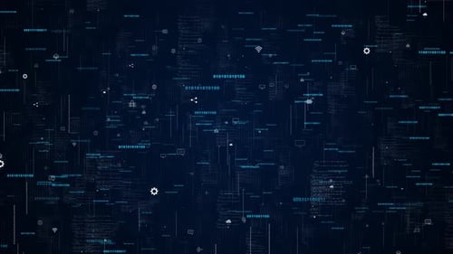 Datentechnologie Große Datenvisualisierung Flussdateninformation Code Matrix Flow Hintergrund Cyberpunk